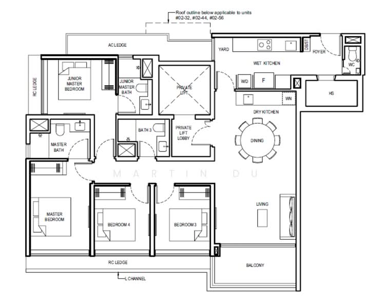 Floor plan, Grand Dunman 1,432 sq ft