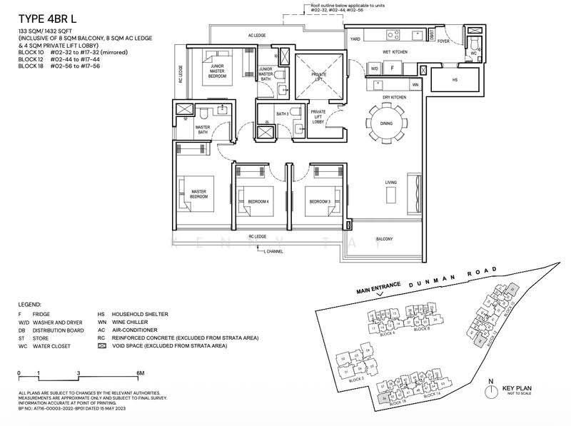 Floor plan, Grand Dunman 1,432 sq ft