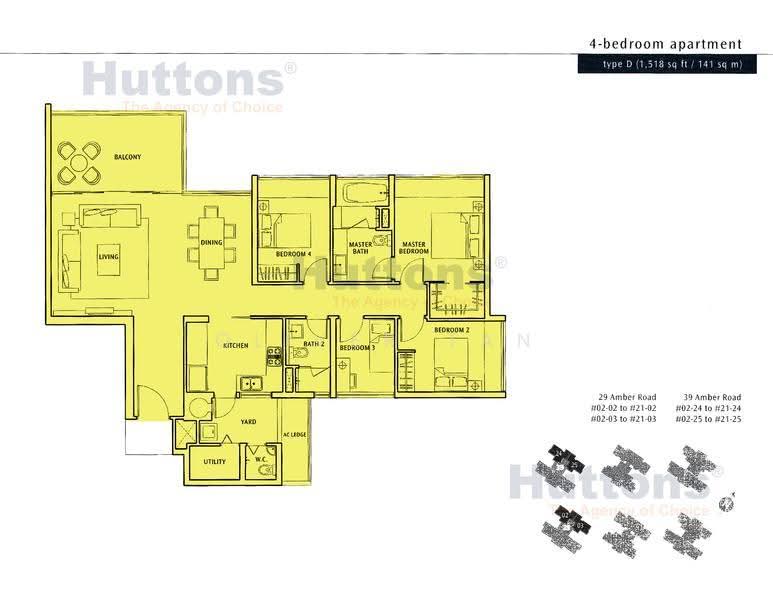 Floor plan, The Sea View 1,518 sq ft