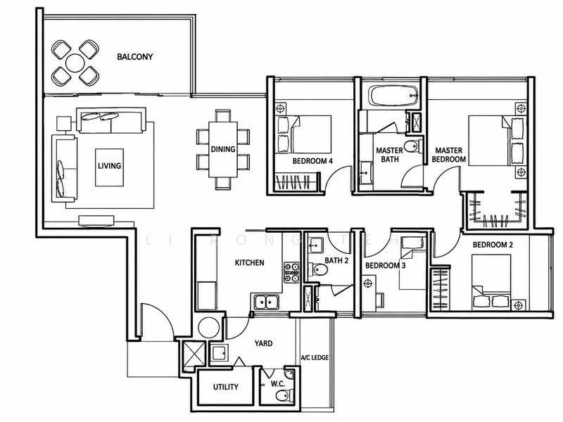 Floor plan, The Sea View 1,518 sq ft